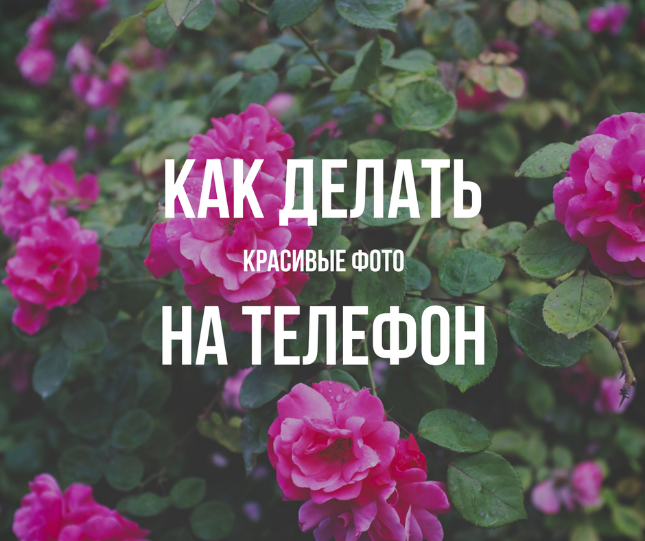 Как делать красивые фото на телефон